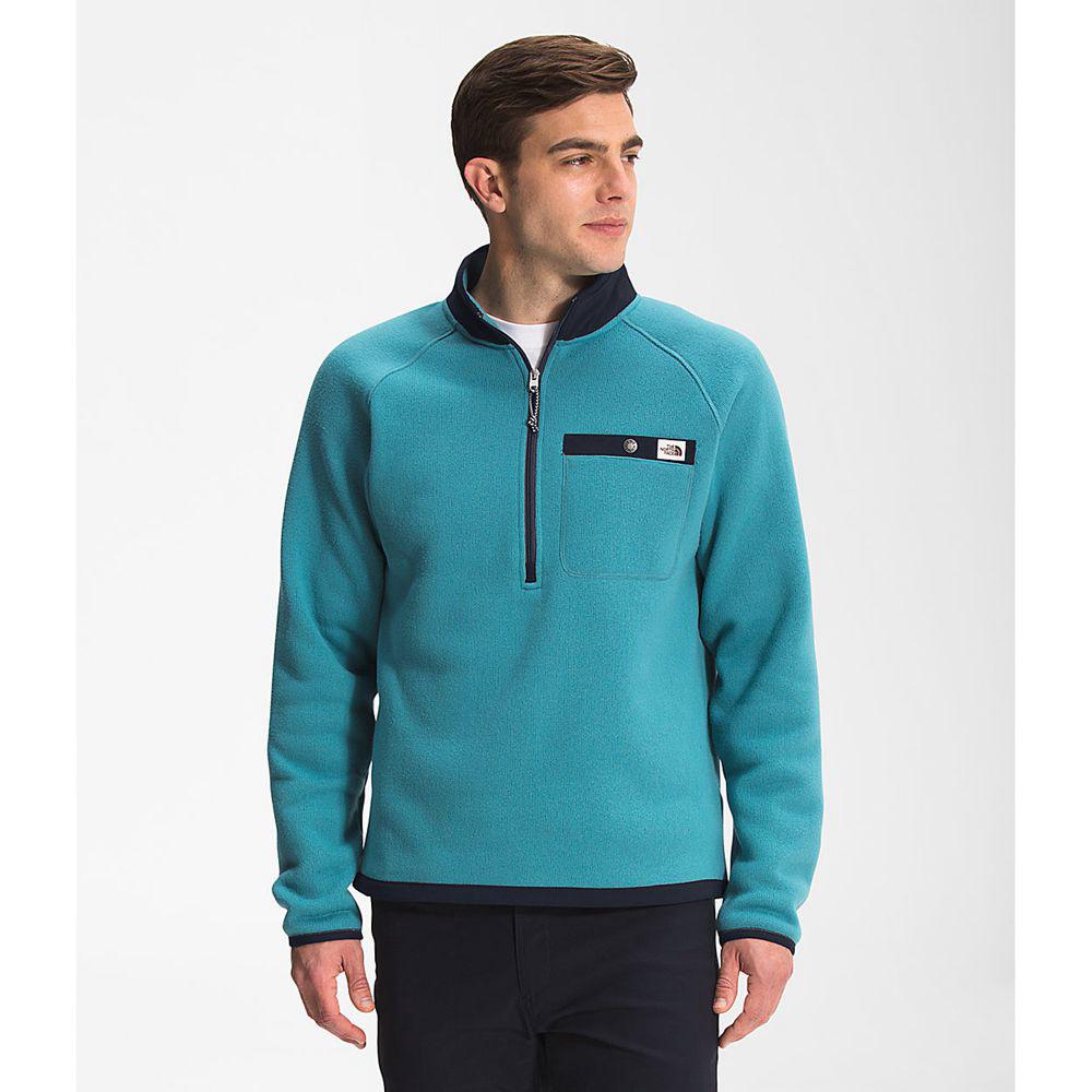 The North Face Gordon Lyons ¼ Zip Ανδρικα Μπουφάν Fleece - Μπλε / Σκουρο Μπλε (XVHB41387)